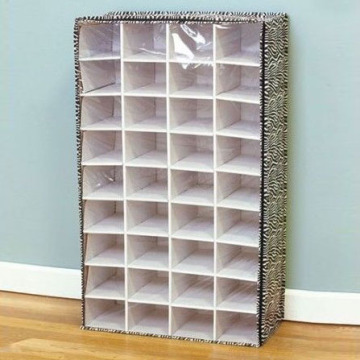 Non-woven 36 Pair Zebra Shoe Chest shoe storage