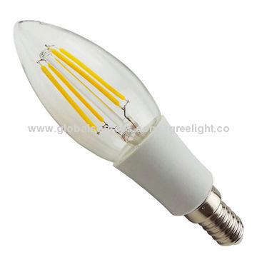 LED Candles, 4W Power, 380 to 450lm Luminous Flux, 100 to 260V AC Voltage, 3,000 to 7,000K