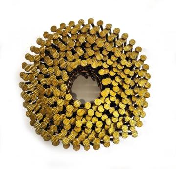 Three section thread, yellow paint, small cap rolling nail
