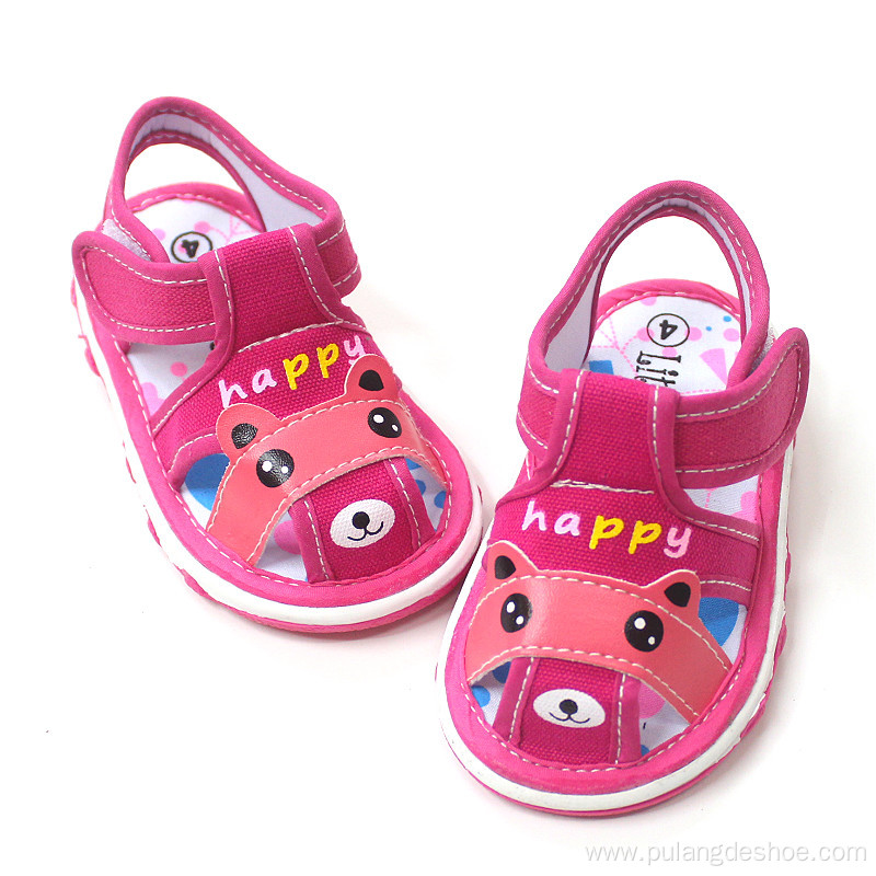 baby girls cut sandals with sound