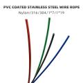 Cable de alambre de acero inoxidable recubierto de plástico 1x7-3 mm