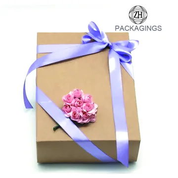 Lid and Bas Kraft Paper Packaging Box for Sale