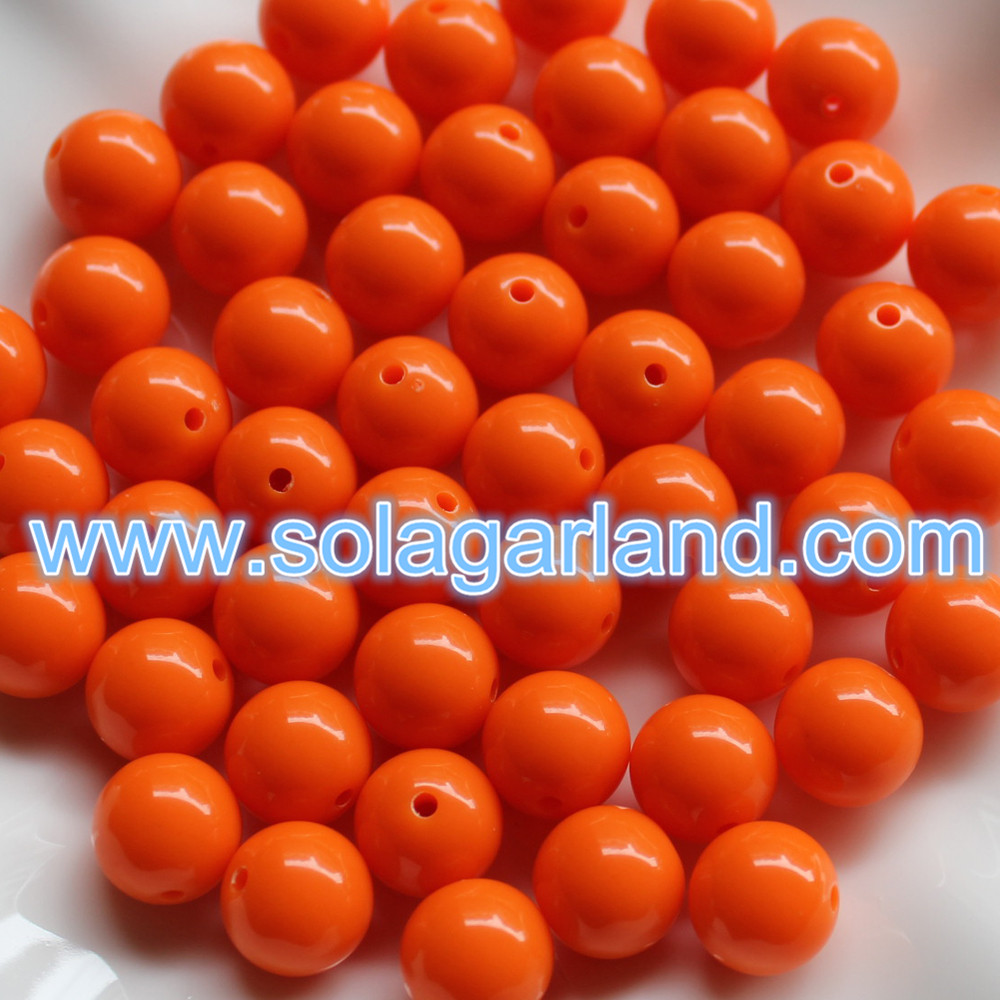 Acrylic Round Loose Beads