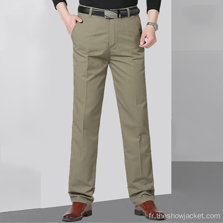 Pantalon de costume droit pour hommes d'affaires de style nouveau