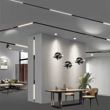 DC48V Dimmable Indoor Showroom Adjustable Rail LED Track Lighting System with Tuya Magnetic Light Track