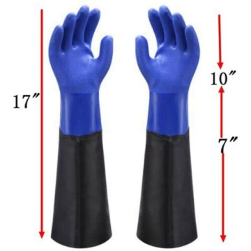 65cm long PVC chemical resistant gloves