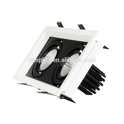 10W White Frame Double Head MR16 Adjustable Recessed COB Led Downlight