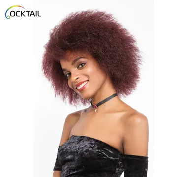 different colors afro curl synthetic hair wig short curly fluffy synthetic afro kinky hair wig for black women