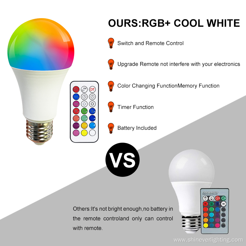 Rgb Led Bulb 7w Smart Remote Control