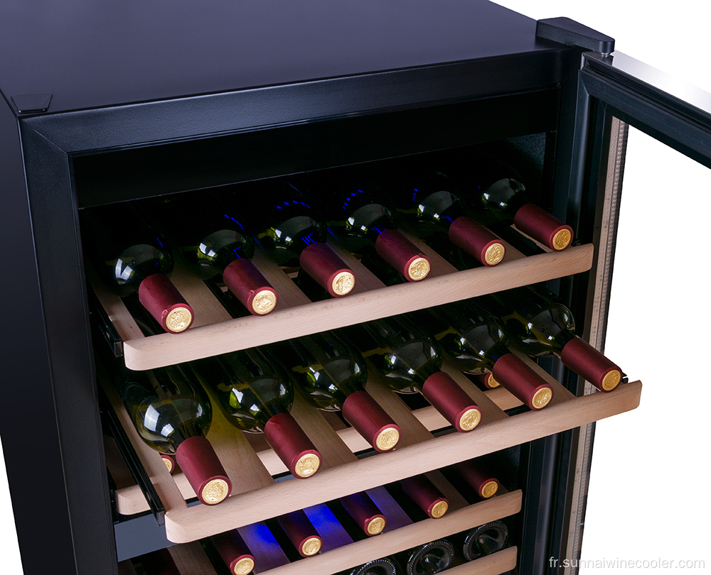 66 bouteilles Fridge de vin en acier en acier inoxydable