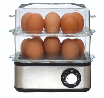Hot Sale Stainless Steel 6 Capacity Double Layer Electric Egg Cooker