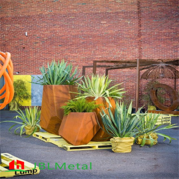Metal Planting Box and Corten Steel Flower Pot