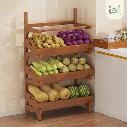 Durable Bamboo and Wooden Storage Organizer
