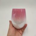 ombre red stemless wine glass