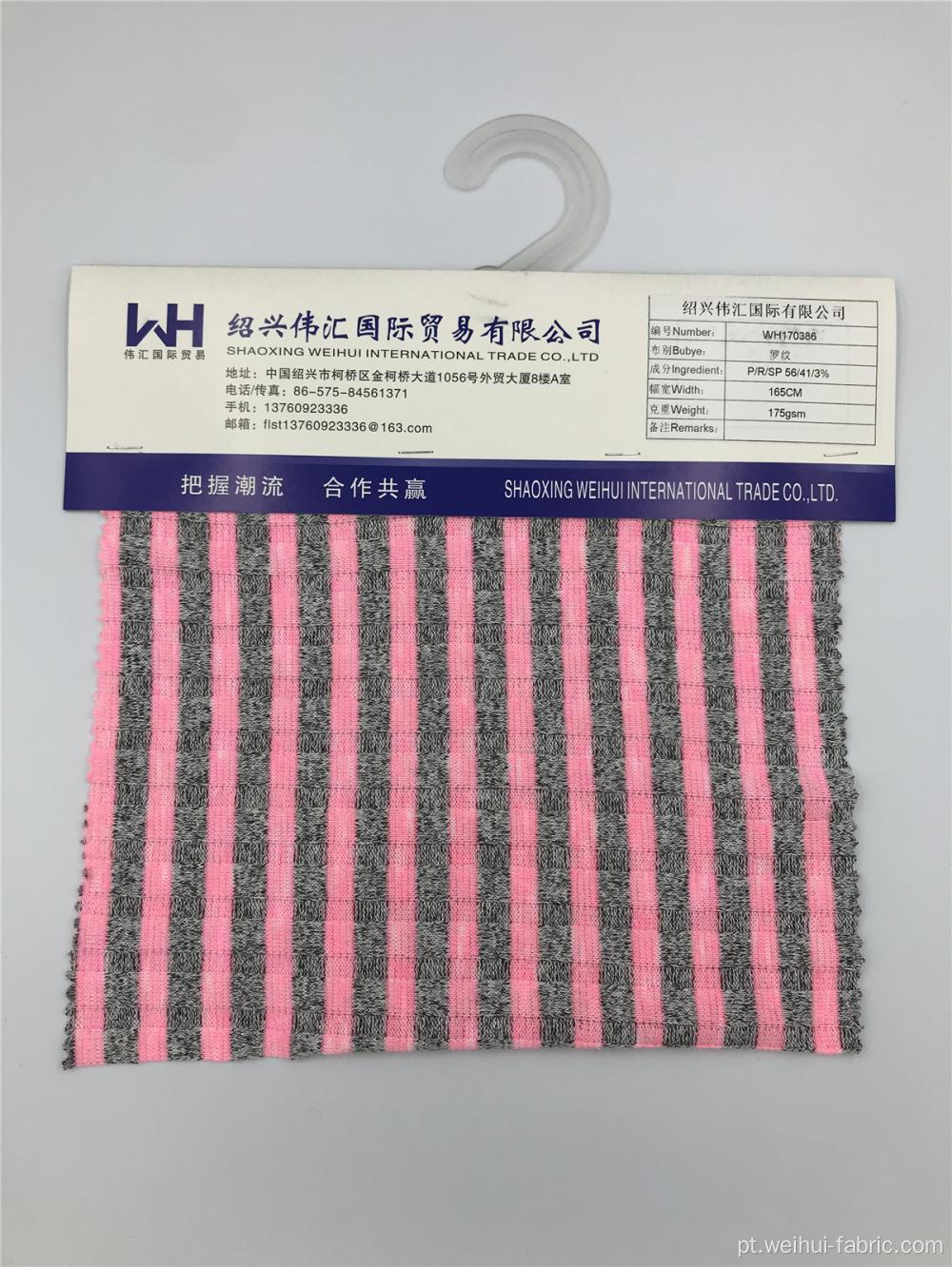 Tecido de malha nervurada Largura 165cm P / R / SP Tecidos de listras