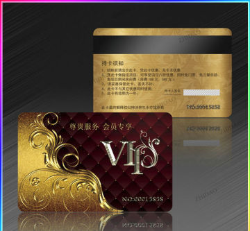 85.5 x 54 x 0.76mm PVC card for vip