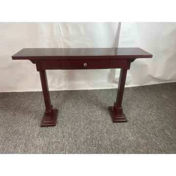 Mid-Century Burgundy Console Tables for Living Room