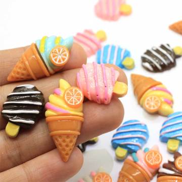Puppenhaus Miniatur Lebensmittel so tun, als ob Spielzeug Zitrone Eis Bar Eis am Stiel DIY Simulation Lebensmittel Schleim Charme Zubehör