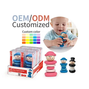 Free Sample: Hape Brand Kids Clown Wooden Stacker Toy for Girl Baby Rattles - Perfect Gifts