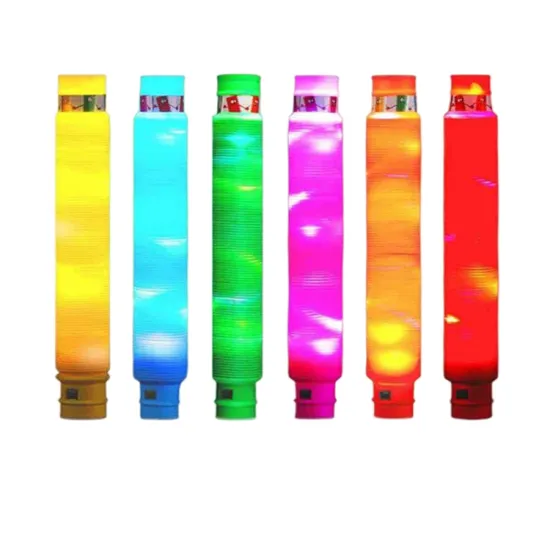 Wholesale Wholesale Colorful Telescopic Corrugated Pipes: LED Light-Up Toys for Children - Sensory & Fidget Play