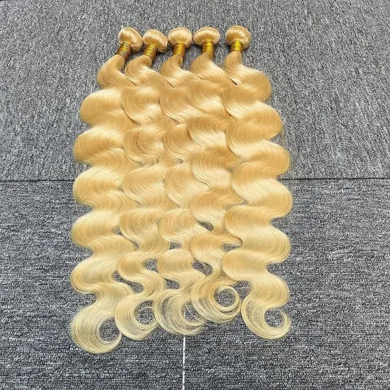 30 Inch Body wave virgin 613 hair bundles , Wholesale blond virgin hair vendor, remy Brazilian human hair extensions
