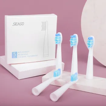 Official BSCI Approved Private Label Electric Toothbrush Replacement Brush Heads - Soft Bristles, Model SG-D010 for Adults