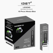 IGET Legend 4000 Puffs يمكن التخلص منها vape Blackberry Ice