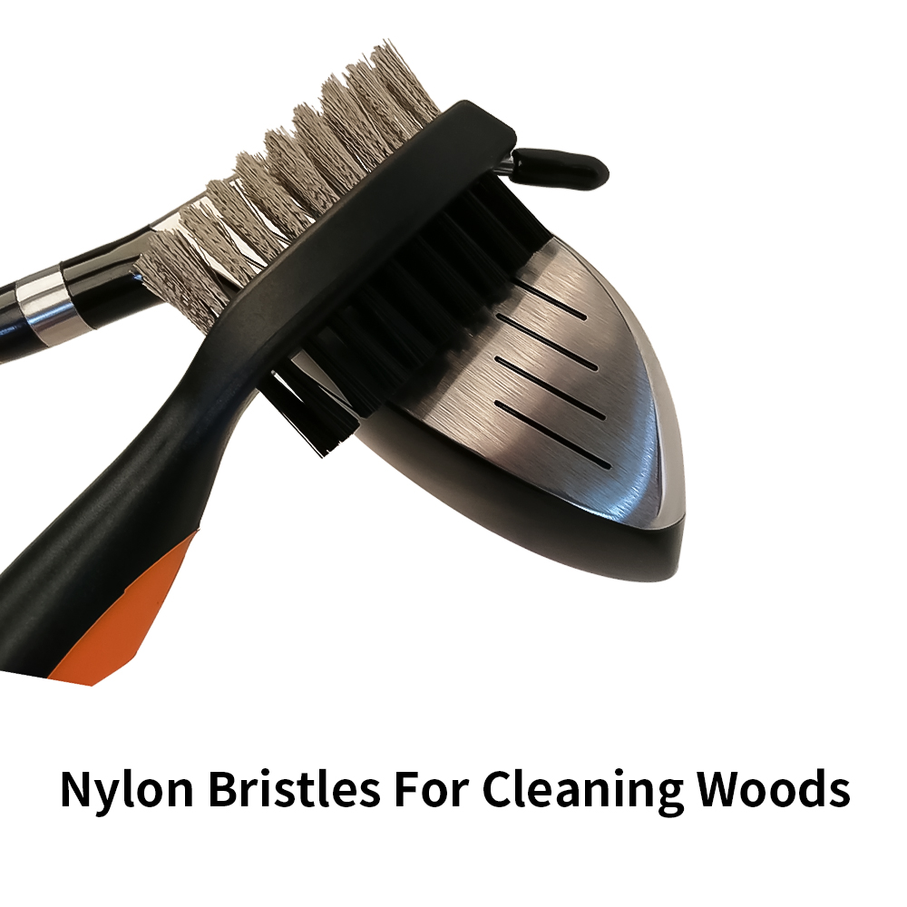 3-in-1 golf club brush