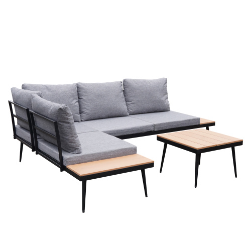 Водонепроницаемый комплект уличной мебели со стальным каркасом