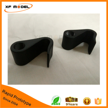 Custom made cnc machining PP plastic prototype with black painting