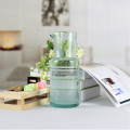 Green Bubble Colored Recycled Drinking Glass Water Carafe