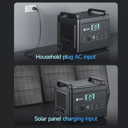 2000W Portable Power Station Solar Charging
