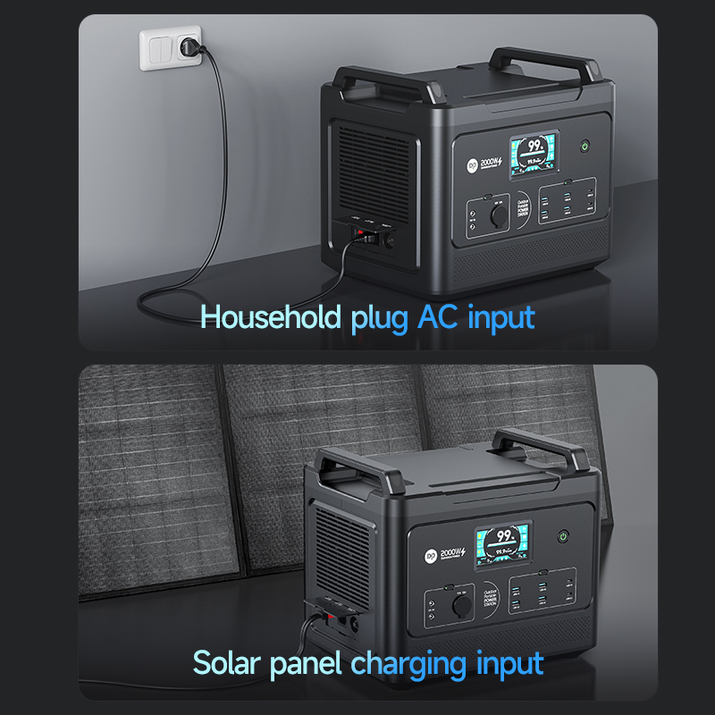 2000W Portable Power Station Solar Charging