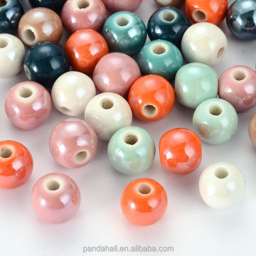 6mm Mixed Color Pearlized Handmade Porcelain Round Beads by Pandahall: Unique and Stylish Jewelry Making Supplies