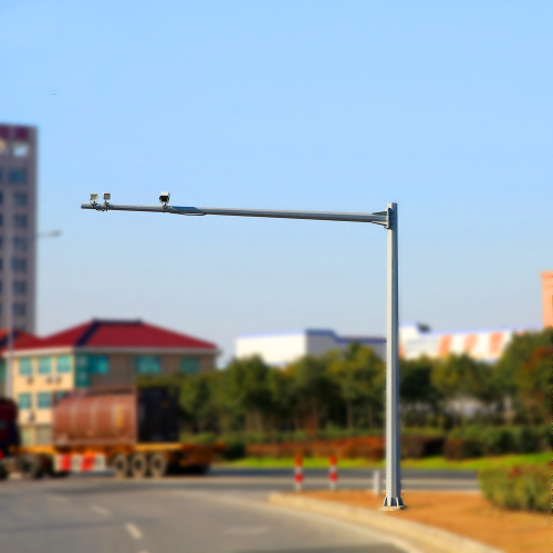 Supply residential road highway traffic camera monitoring pole electronic police light pole camera pole