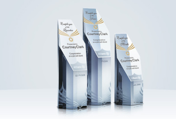 Crystal Hexagon Tower -Employee Recognition