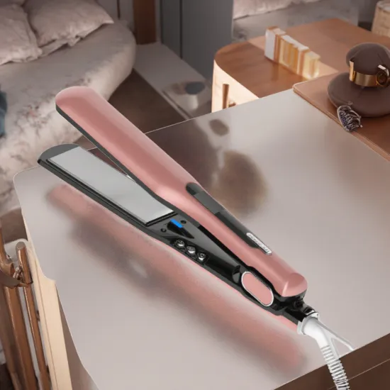 Professional Ceramic Gold Flat Iron 450 Degrees with Temperature Display