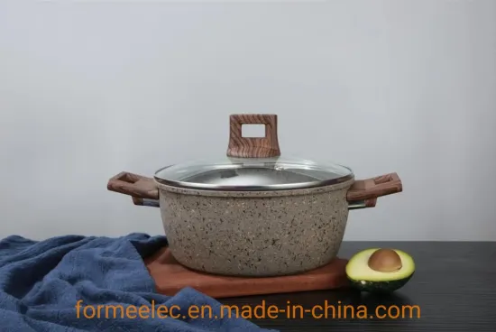 24cm Maifan Stone Saucepot Marble Coating Casserole Non-Stick Aluminum Saucepot