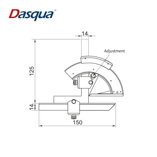 Dasqua Universal Bevel Protractor - 0-320 Degrees Angle Measuring Tool
