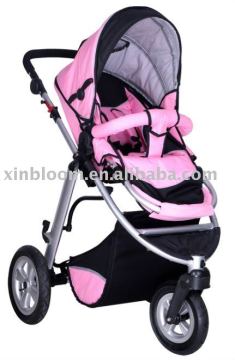 3 in 1 pink aluminum 3 wheels baby infant stroller