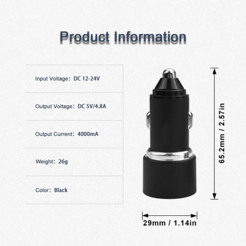 Usb Car Charger usb Adapter 2 Port Led Display Car Charger For Iphone Mobile Phone