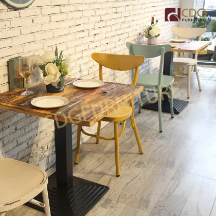 Industrial Colorful Metal Aluminium Dining Chairs - Wholesale Factory Direct