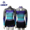 Oanpast che che cheed-dûnsteam sexy sublimation cheer uniforms mei rhinestones