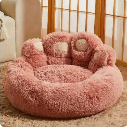 Cute Bear Paw Shape Pet Bed - Comfortable and Cozy Anti-Anxiety Dog Bed