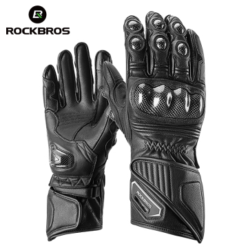 Winter Gloves: Waterproof Motorcycle and Cycling Touch Screen Safety Leather Gloves