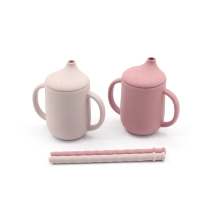 Silicone Straw Training Cup 360° Toddler Drinking Cup