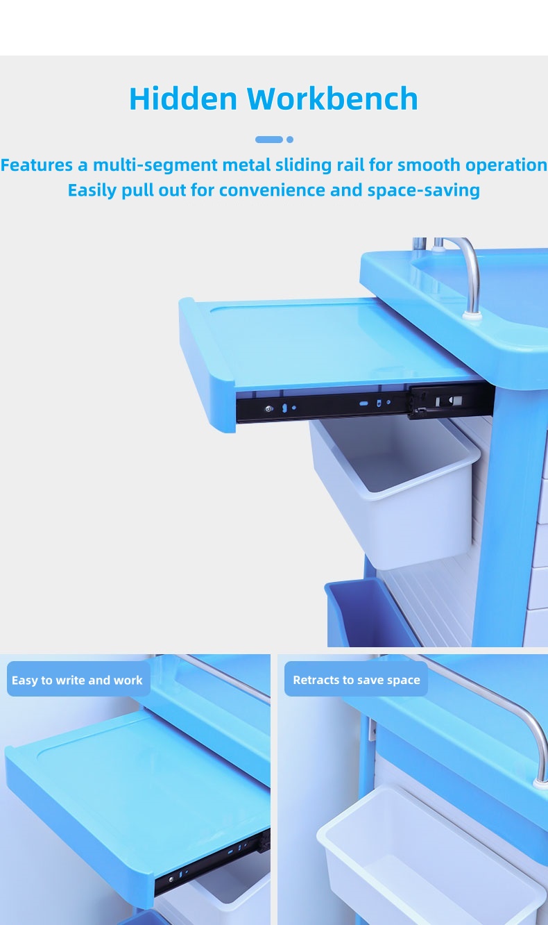 medical trolley with drawers