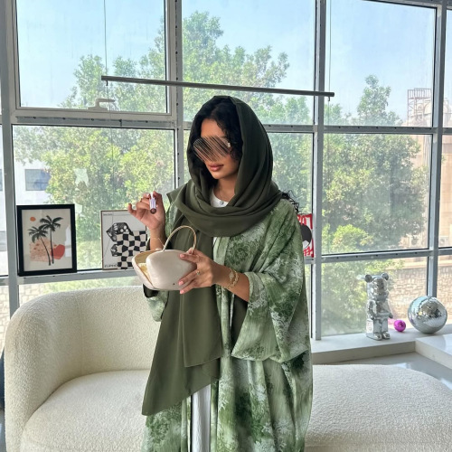 تابستانی گل ابریشمی اوپن Abaya