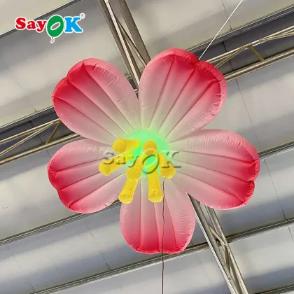 Plum Blossom Inflatable Flower Lighting Balloon for Party Decoration
