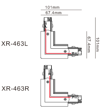 LED Track right-angle Connector